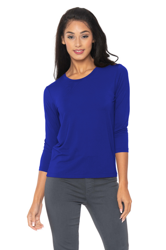 Royal Pull-Over Three Quarter Sleeve Tops | LIOR