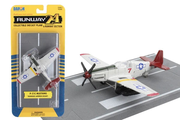 Runway 24 P-51C Mustang Tuskegee Airmen w/ Runway
