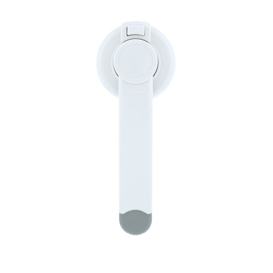 The Nuby Safety Toilet Lid Lock (1 Pack) is a white and gray plastic lever-style lock with a circular base, shown from above on a plain white background.