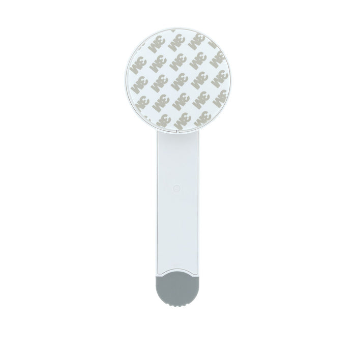 The Nuby Safety Toilet Lid Lock | 2 Pack, shown against a white background, features a secure 3M adhesive and gray rubber grip for child safety and organized spaces.
