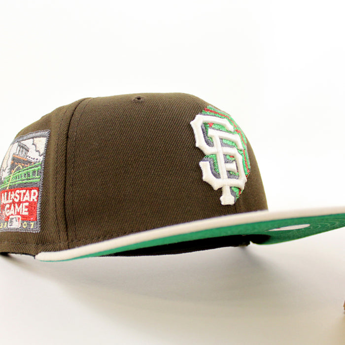 San Francisco Giants 2007 All Star Game New Era 59Fifty Fitted Hat (Walnut Stone Green Under Brim)