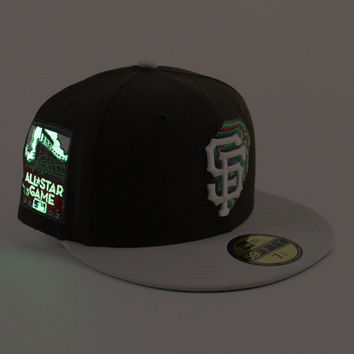 San Francisco Giants 2007 All Star Game New Era 59Fifty Fitted Hat (Walnut Stone Green Under Brim)