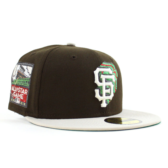 San Francisco Giants 2007 All Star Game New Era 59Fifty Fitted Hat (Walnut Stone Green Under Brim)