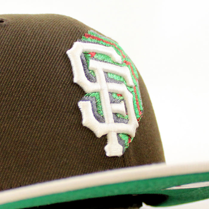 San Francisco Giants 2007 All Star Game New Era 59Fifty Fitted Hat (Walnut Stone Green Under Brim)