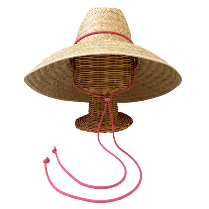 sarah bray bermuda women's begonia hat with neon pink lanyard