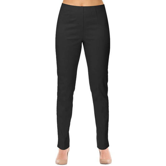 "Sasha" Pull-On Straight Leg Pant in Black - SASH-BLK