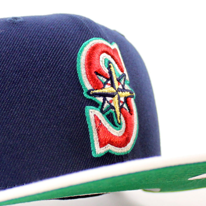 Seattle Mariners 2001 All Star Game New Era 59Fifty Fitted Hat (Oceanside Blue Snow White Green Under Brim)