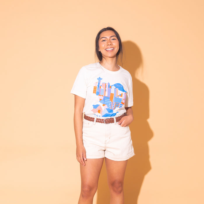 Seattle Skyline Unisex Shirt (Natural)