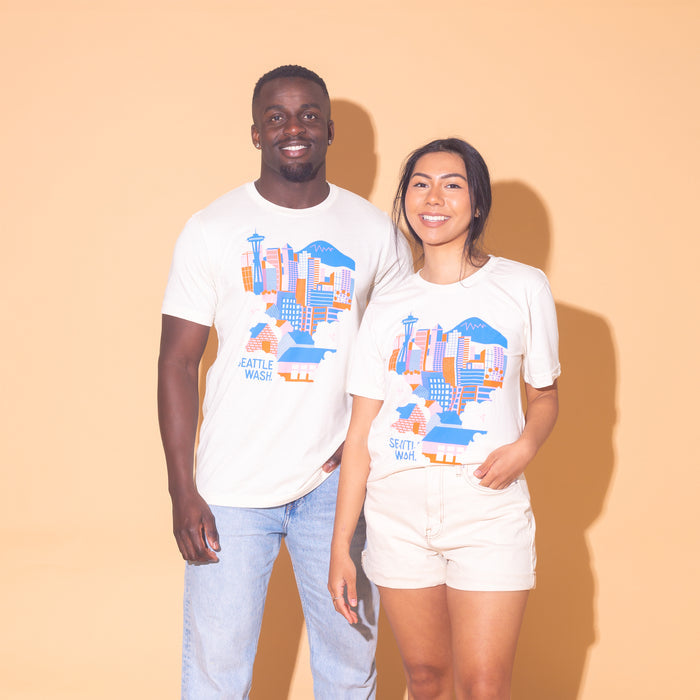 Seattle Skyline Unisex Shirt (Natural)