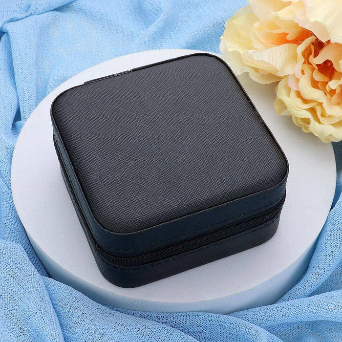 Sensibling Corp. Faux Leather Portable Square Jewelry Box