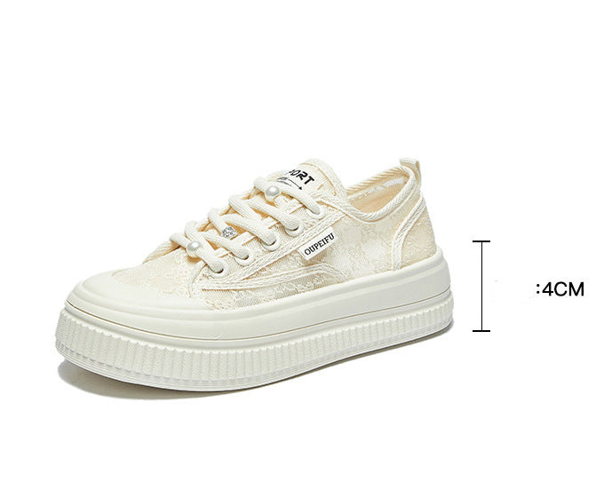 SH415 - Korean Chic White Sneakers