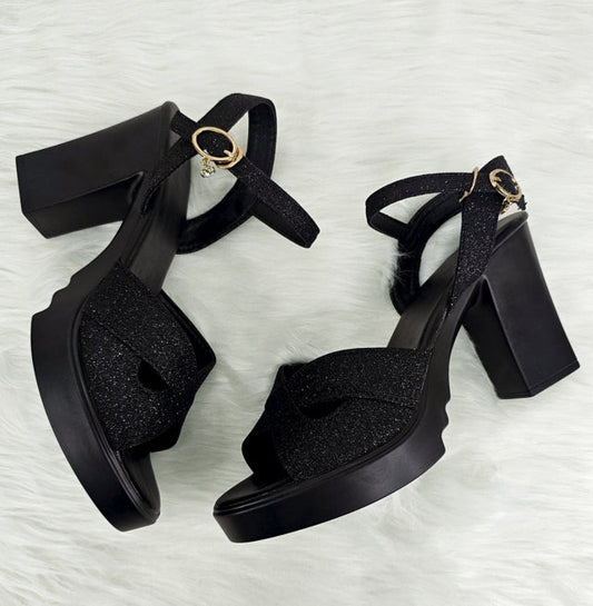 SH423 - Elegant Black High Heel Shoes