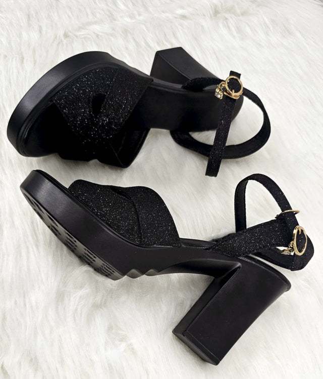 SH423 - Elegant Black High Heel Shoes