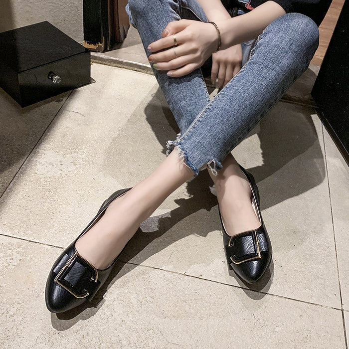 SH448 - Korean Slip On Pointed Toe Shoes