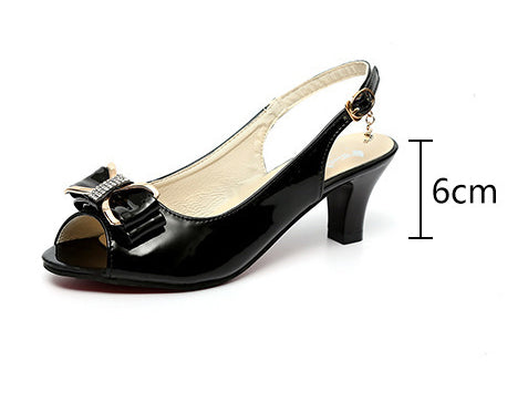 SH449 - Korean Casual Buckle Heel Shoes