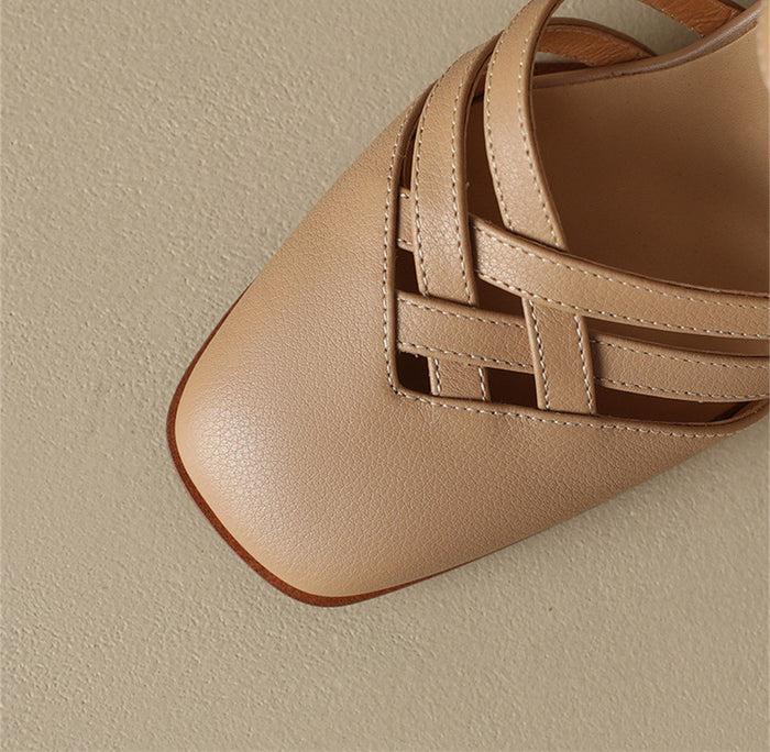 SH456 - French Style Baotou Hollow Shoes