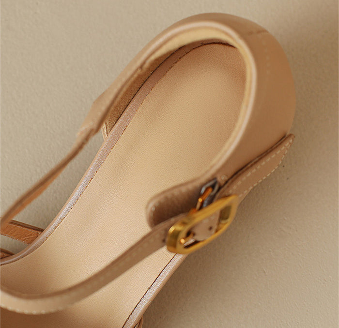 SH456 - French Style Baotou Hollow Shoes
