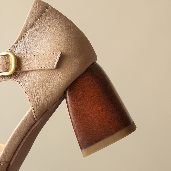 SH456 - French Style Baotou Hollow Shoes