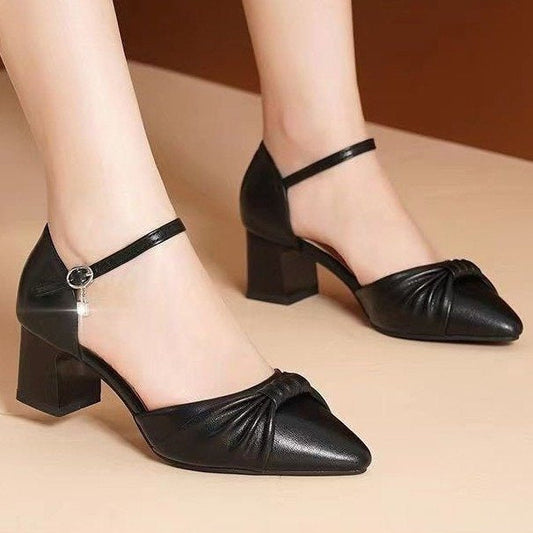 SH466 - Korean Bow Style Pointed Shoes