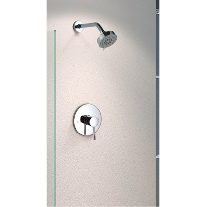 Shower Mixer - Round Series + Wall Mount Shower Rose