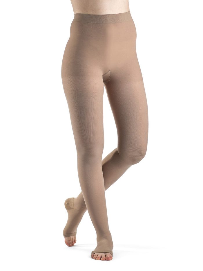 Sigvaris Dynaven Pantyhose, Open Toe 30-40mmHg - Compression Level: Extra Firm 30-40 MmHg - Female - Foot