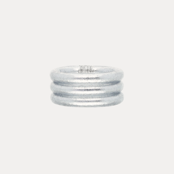 Silver All Weather Rings (Set of 3) featuring a sleek, modern design for versatile everyday wear.