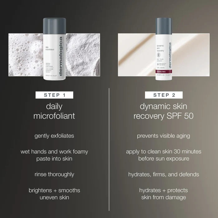 skin transformation duo (daily microfoliant + dynamic skin recovery spf 50) (exp: Feb'27)