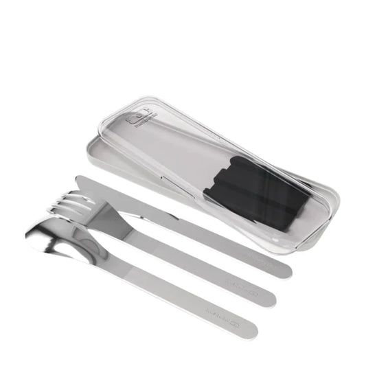MONBENTO Stainless steel Slim Pocket Cutlery Set - 3pcs in Kuwait - Waha Lifestyle