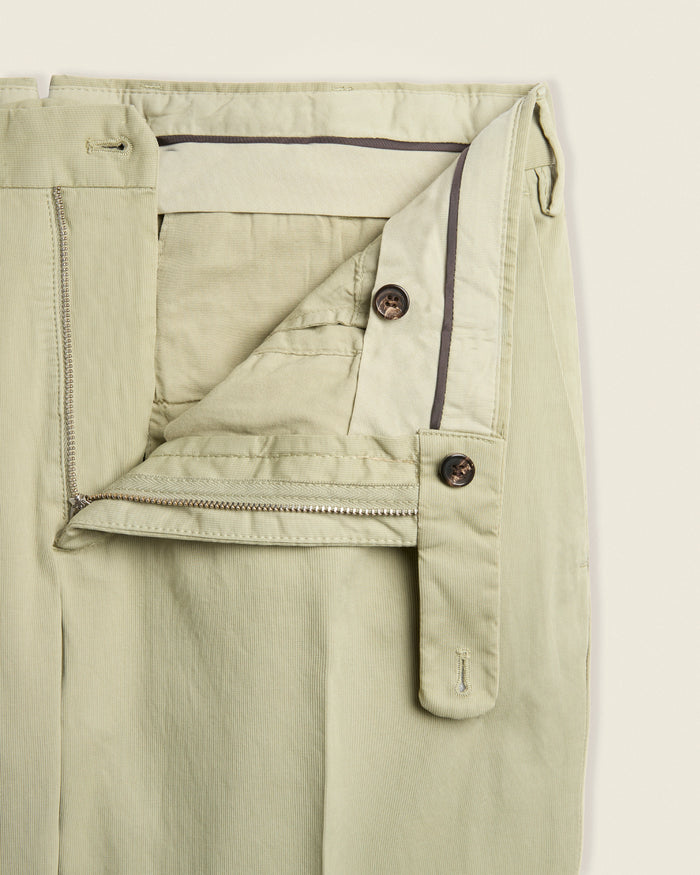 Slim-fit comfort cotton trousers