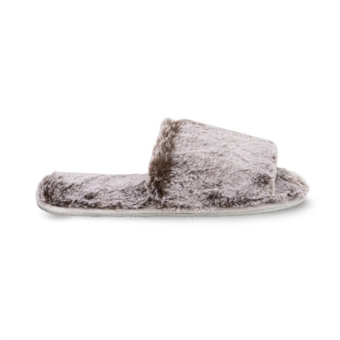 Slipper - Gray | Lemon soft and plush open-toe slipper designed for ultimate indoor comfort and relaxation with a cozy faux fur texture.