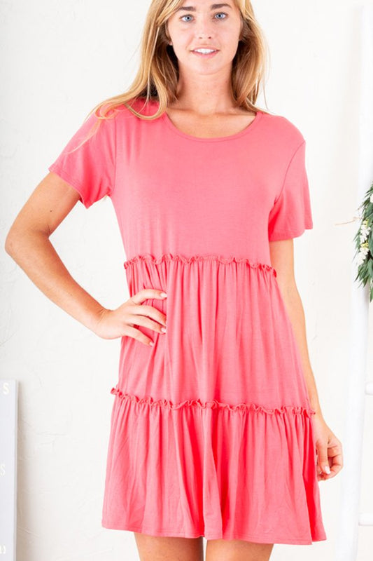 Soft Simplicity Dress in CORAL - REG & PLUS
