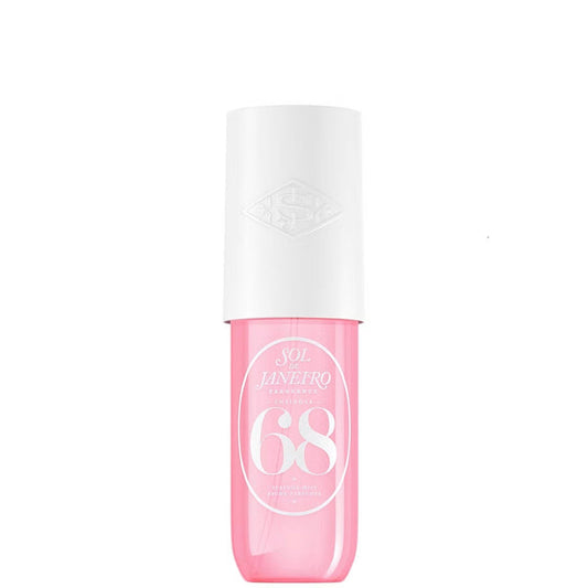 Sol de Janeiro Cheirosa 68 perfume mist in a 90ml spray bottle, with elegant packaging and floral scent design.