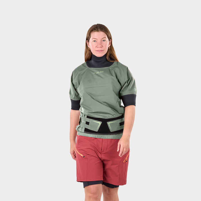 Solstice Women's Semi-Dry Top - Exhaust Lite — Basil (2)
