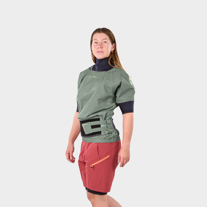 Solstice Women's Semi-Dry Top - Exhaust Lite — Basil (3)
