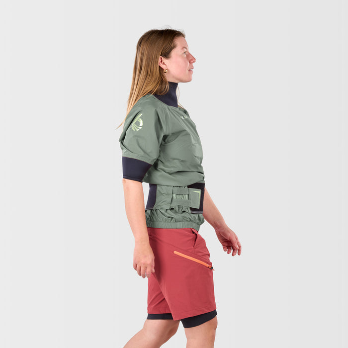 Solstice Women's Semi-Dry Top - Exhaust Lite — Basil (5)
