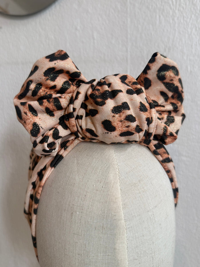 Sparkly leopard print headband