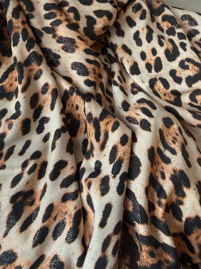 Sparkly leopard print headband