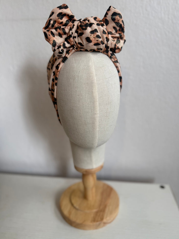 Sparkly leopard print headband