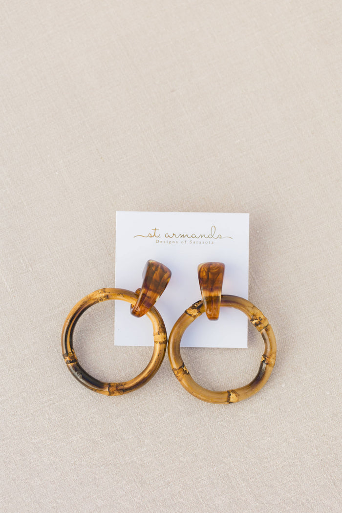 St. Armands Bamboo Statement Drop Earrings