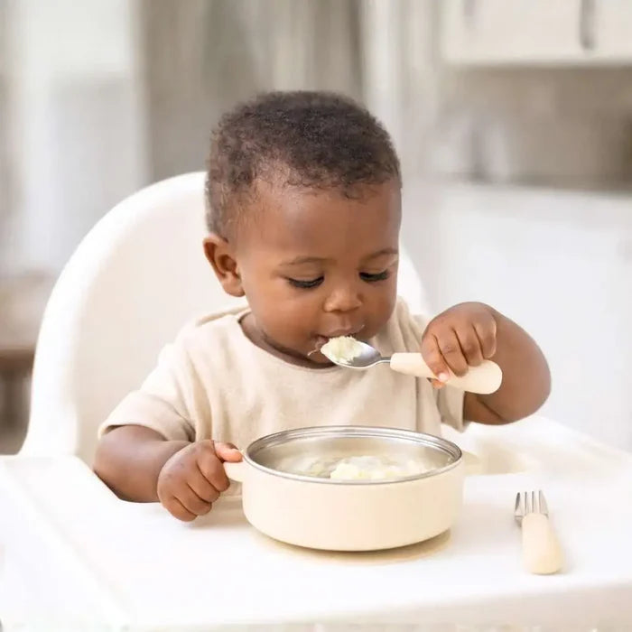 Stainless Steel Bowl & Utensil Set - Sage