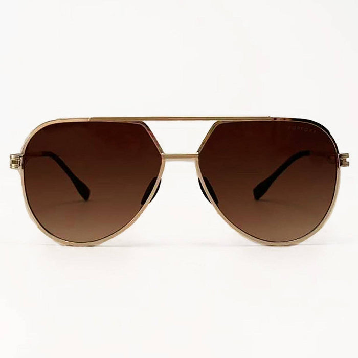 Sunglasses-Untangled X Emily Tangle Free Brown Aviators