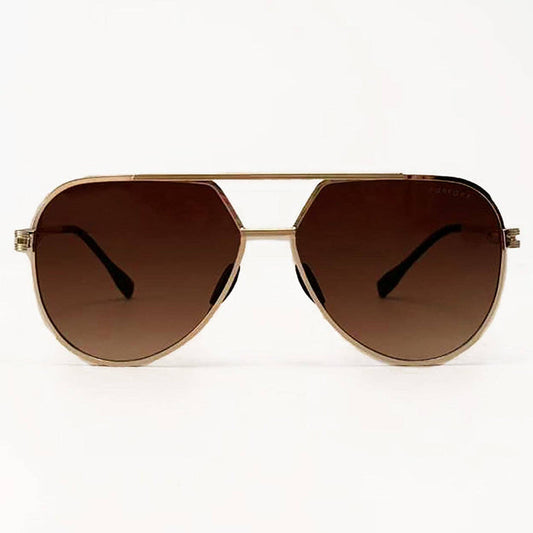 Sunglasses-Untangled X Emily Tangle Free Brown Aviators
