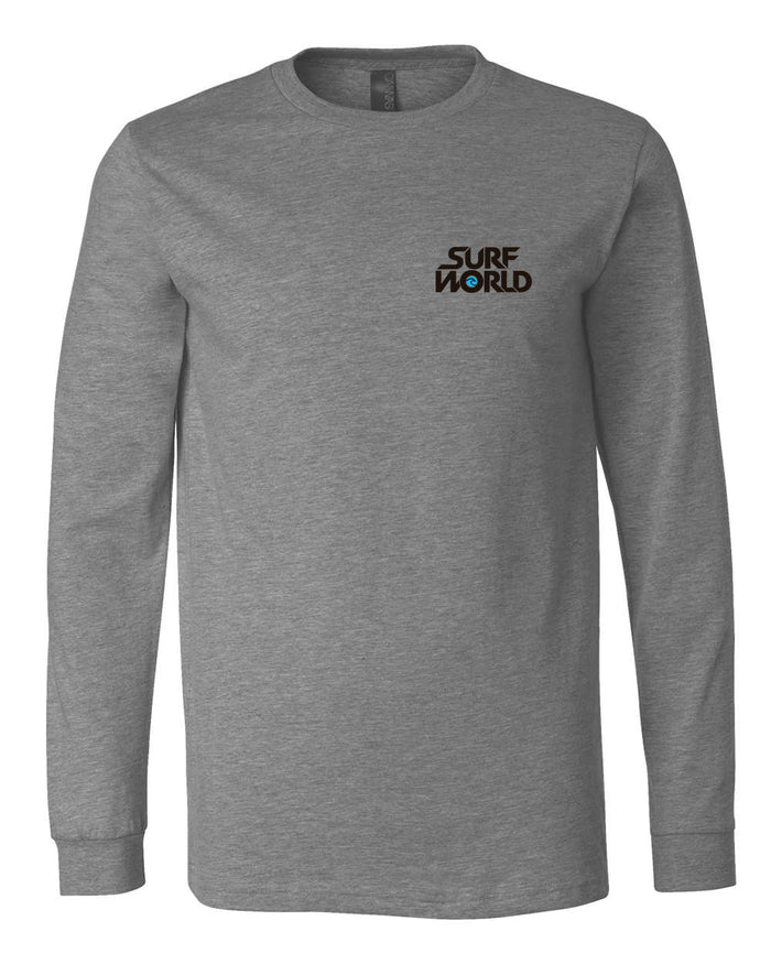 Surf World Tiger Glass Long Sleeve Tee - Dark Heather Mens Longsleeve Tee