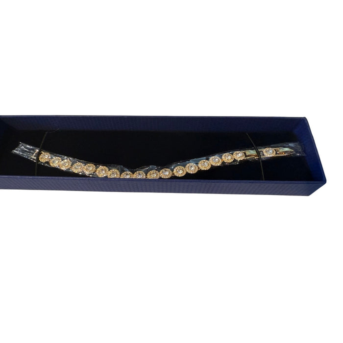 Swarovski Una Angelic bracelet Round cut, Pavé, White, Gold-tone plated*NEW