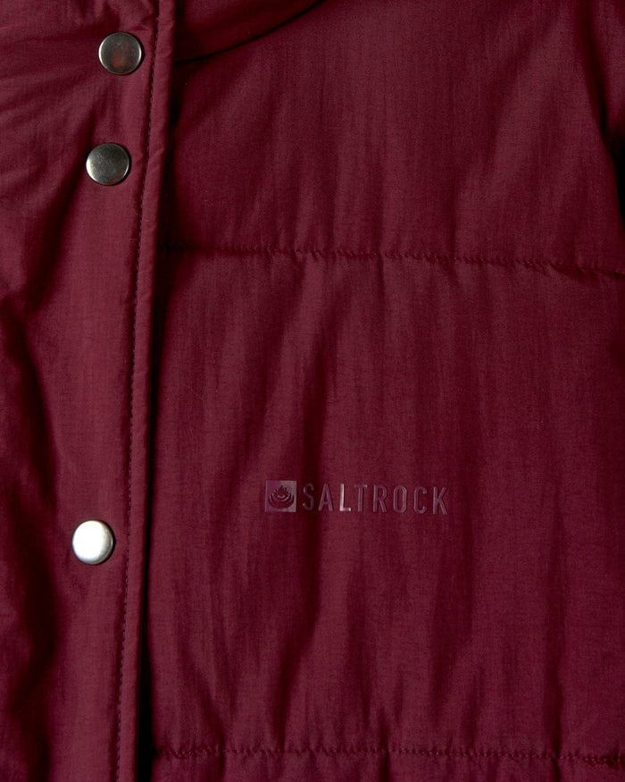 Tahoe Womens Longline Padded Coat in Burgundy