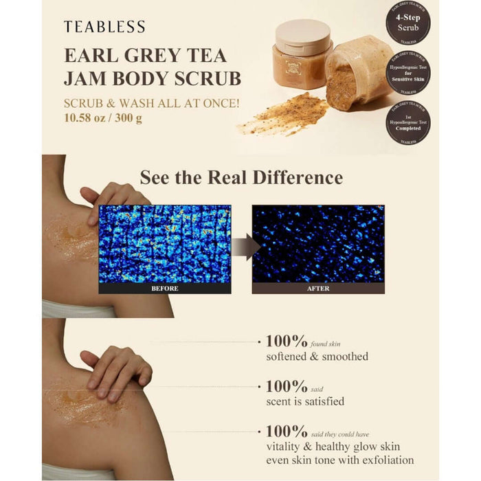 Teabless - Earl Grey Tea Jam Body Scrub Wash 300g – Skin Care | Korean Skincare Canada - VGLE Beauty