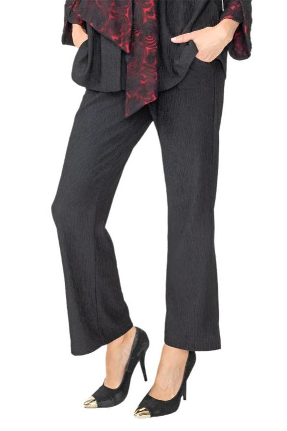 Textured Pant in Black - 6938P
