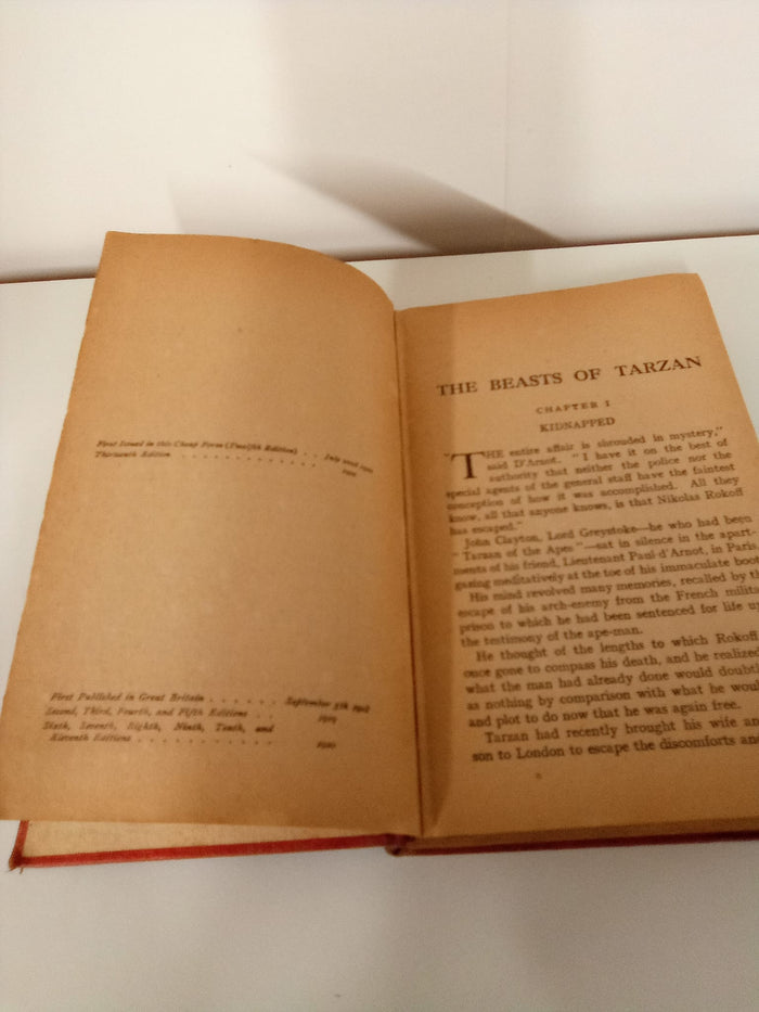 The Beasts of Tarzan by Edgar Rice Burroughs Book - 1920 Thirteenth Edition Copy