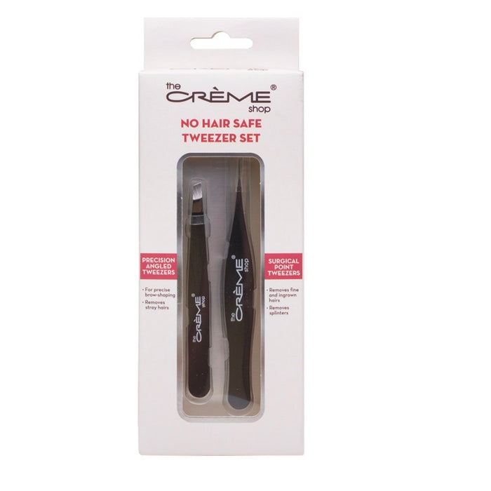 THE CREME SHOP NO HAIR SAFE TWEEZER SET*2 Types of Tweezers*New in box