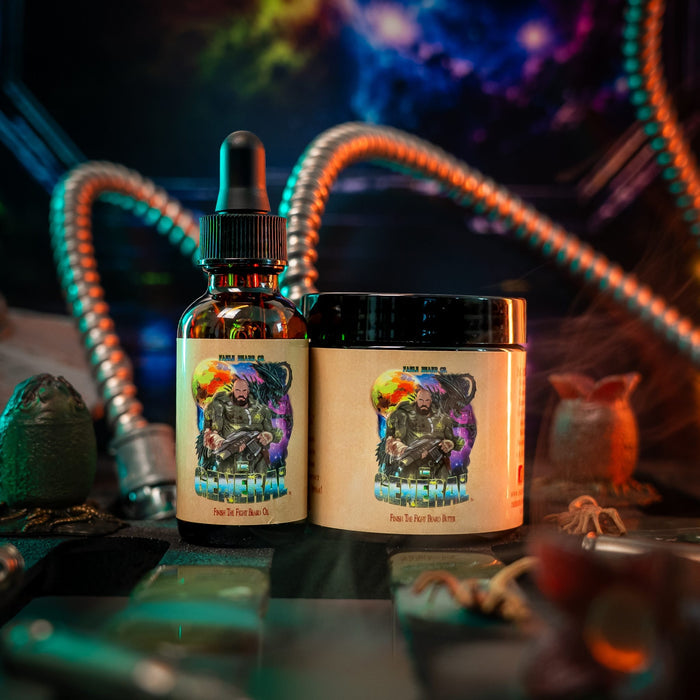 The General - Beard Oil & Butter Kit - Sweetened Tobacco, Sandalwood Aftershave, Cosmic Bergamot